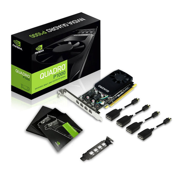 4GB Leadtek Quadro Nvidia GPU Server P1000 Computing Graphics Card GDDR5 128bit 0