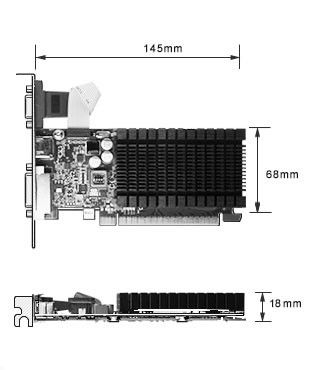 HDCP Gaming nvidia geforce GT 710 GPU 2GB video card Kepler Based 64 Bit 1