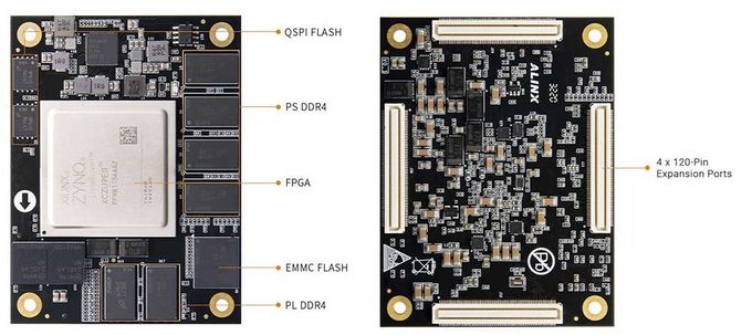 Xilinx Zynq UltraScale+ MPSoC Fpga Kit HP/HD I/O 96/66 With 8GB EMMC FLASH & 64MB QSPI FLASH 0